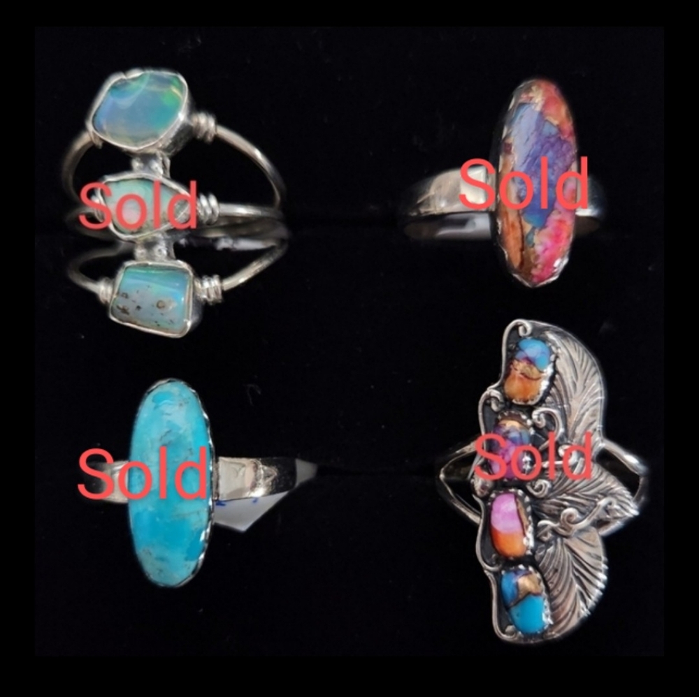 NEW Sizes 11-12 Genuine Sterling Silver Rings - Picture 4 of 5